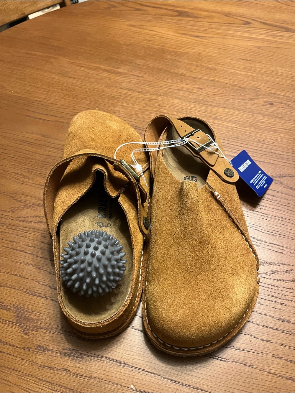 Birkenstock Suede Clog Slip-On in Tan